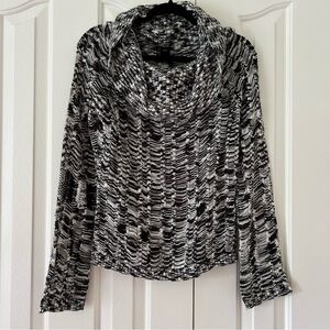 Guess - Black/Gray/White - Cowl Neck - Long Sleeve Sweater - Size Large